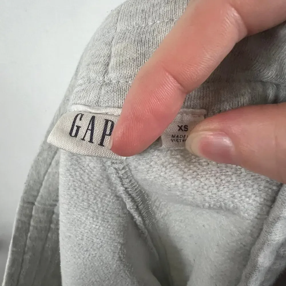 Gap Heather Gray Sweatshirt Shorts with Drawstring & Pockets, Size XS